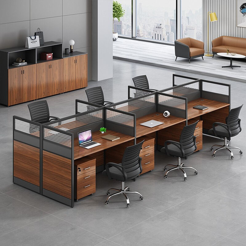 上海办公桌椅组合职员桌屏风工位卡座简约现代电脑桌四人位工作位