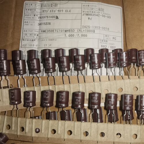10个3元日本化工35V100UF KME 105电解电容8X12MM