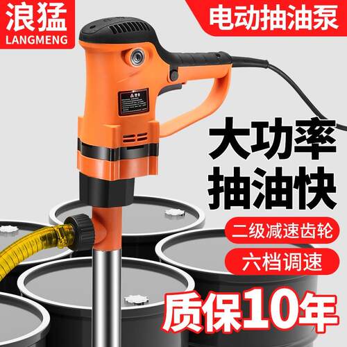 手提式大功率电动抽桶油泵220V抽油泵柴油泵防腐蚀加油抽液泵机器