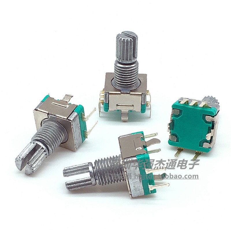 旋转编码器梅花柄15mm 编码开关EC11数字电位器20点位五脚带开关