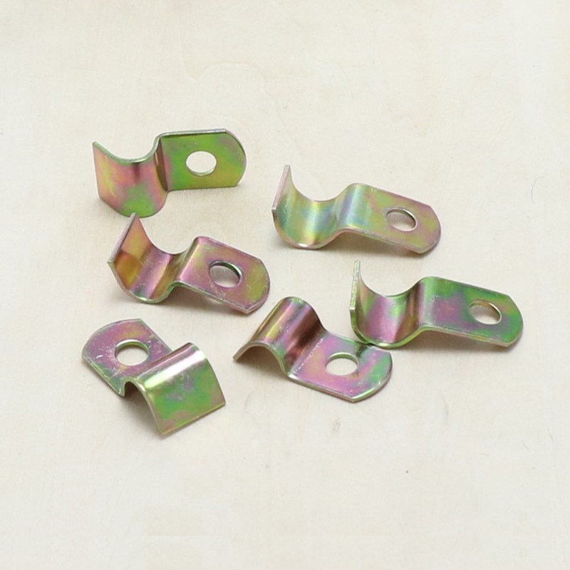 D5D6D8-D35镀锌单边骑马卡U型卡P型卡箍Q682半边码固定管夹单边孔