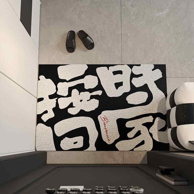入户门地垫丝圈防滑耐脏可裁剪踩脚垫子进门门口地毯出门玄关门垫