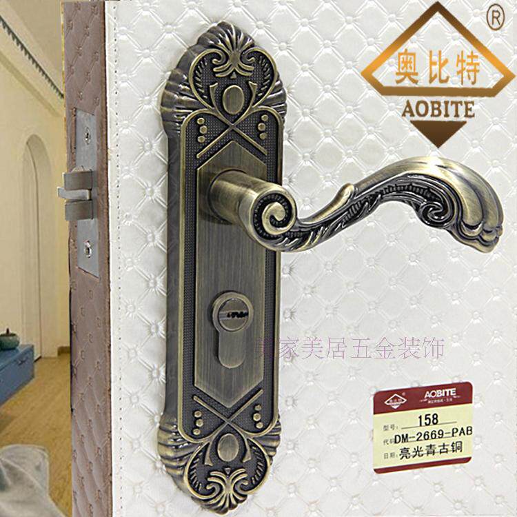 青古铜门锁欧式简约室内门锁 木门卧室锁房间门锁 木门锁执手锁具