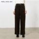 AND JOY灯芯绒阔腿裤 小众设计感条绒裤 FEEL 子极简风宽松休闲长裤