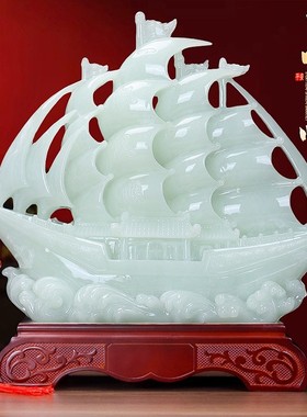一帆风顺帆船摆件轻奢高档办公室桌面客厅装饰品乔迁送礼开业礼物