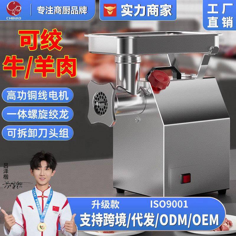 厂家800W不锈钢家用多功能电动灌肠碎打肉馅切肉丝机商用绞肉机
