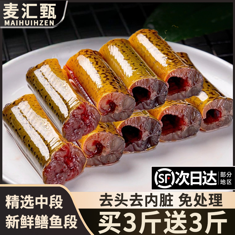顺丰新鲜黄鳝段鲜活鳝鱼段片现杀去头去内脏野煲汤生土黄鳝商用