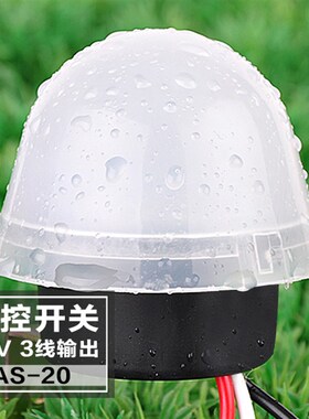 防雨水AS-20光控开关12v家用光感应路灯开关自动开关路灯控制户外