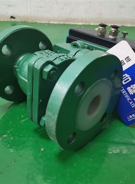 衬氟气动球阀切断阀防爆DN50碳钢耐酸碱腐蚀氯气调节阀门Q641F46