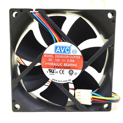 AVC DS08025R12UP059 8025 12V 0.35A 8CM 大风量 双滚珠散热风扇