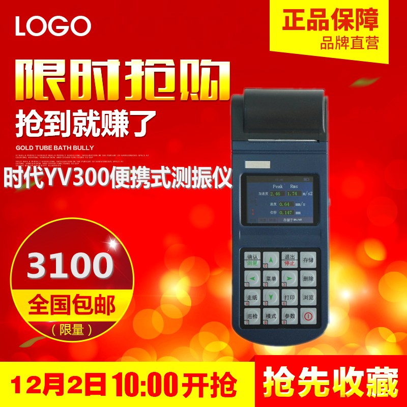 YV300数显便携式测振仪/振动测试仪/电机振动测量仪/振动仪