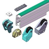 10B 垛立库传送带重型双排链标准铝梁链条机 2铝型材输送线链条码