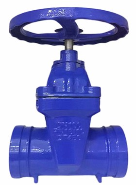 Z85X-16Q暗杆蓝色沟槽闸阀消防卡箍式弹性座软密封自来水管道开关