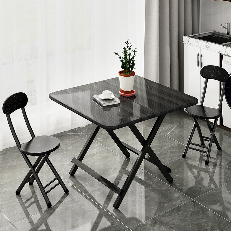 折叠桌餐桌家用小饭桌便携式户外折叠摆摊桌正方形简易小桌子租房