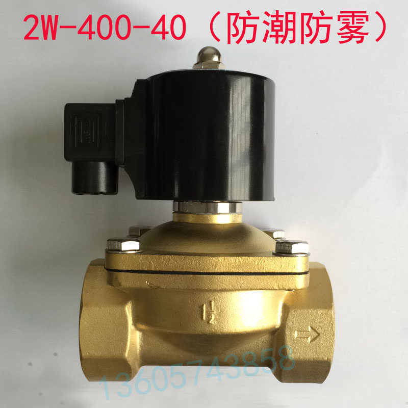 DN40防潮防雾电磁阀 2W-400-40水阀气阀 全铜塑封线圈 质量保证