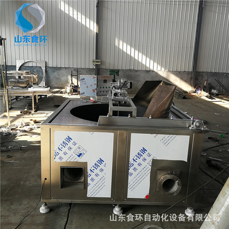 小鱼仔油炸机 海鲜制品油炸机现货 自动翻筐出料带鱼罐头油炸设备