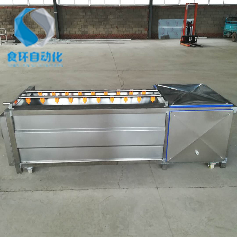 海鲜牡蛎毛辊清洗机 现货供应毛刷土豆清洗机 滚动式毛辊清洗机