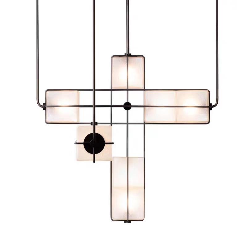 现代新中式简约餐厅咖啡厅吧台客厅吊灯设计师样板房吊灯