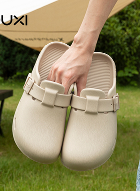 朴西勃肯外穿拖鞋女士夏季2026新款eva防滑懒人一脚蹬包头半拖鞋