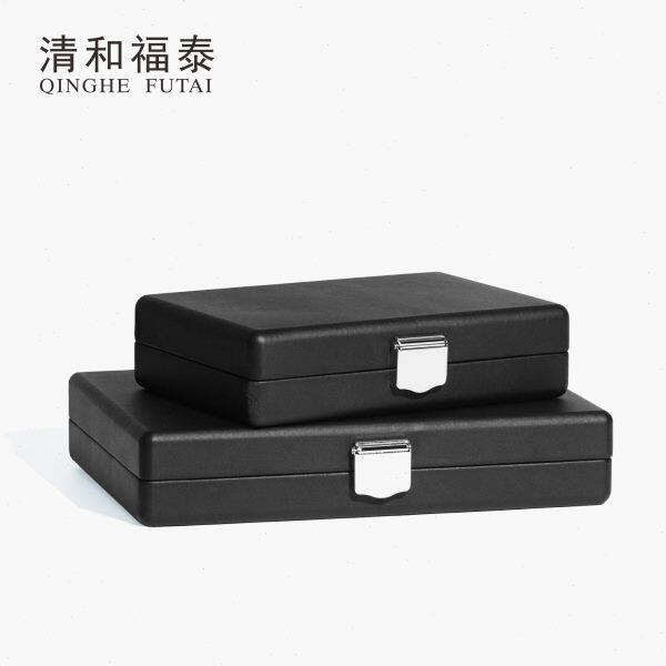 pu皮珠陈列道具方形皮料石盘首饰收纳盒翻盖展示盘裸石盘