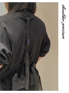 美式户外围裙男木工匠园艺师u露营野炊黑色防污工作服女定制印log