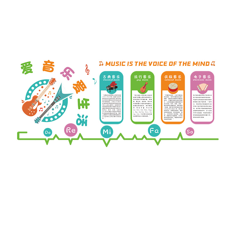 学校音乐教室布置钢琴乐器培训班A墙面装饰画幼儿园环创教室雪弗