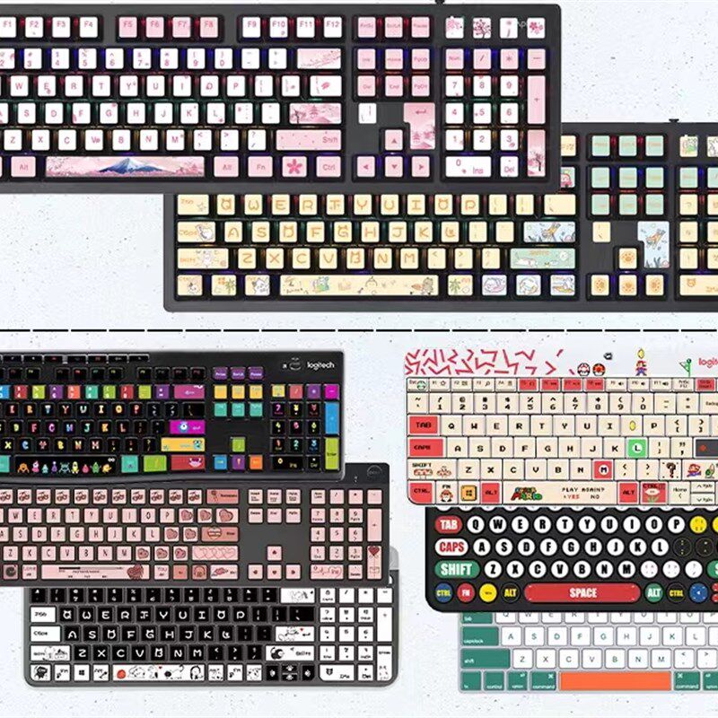键帽纸台式笔记本电脑彩爱个性膜键盘纸按键改色通用