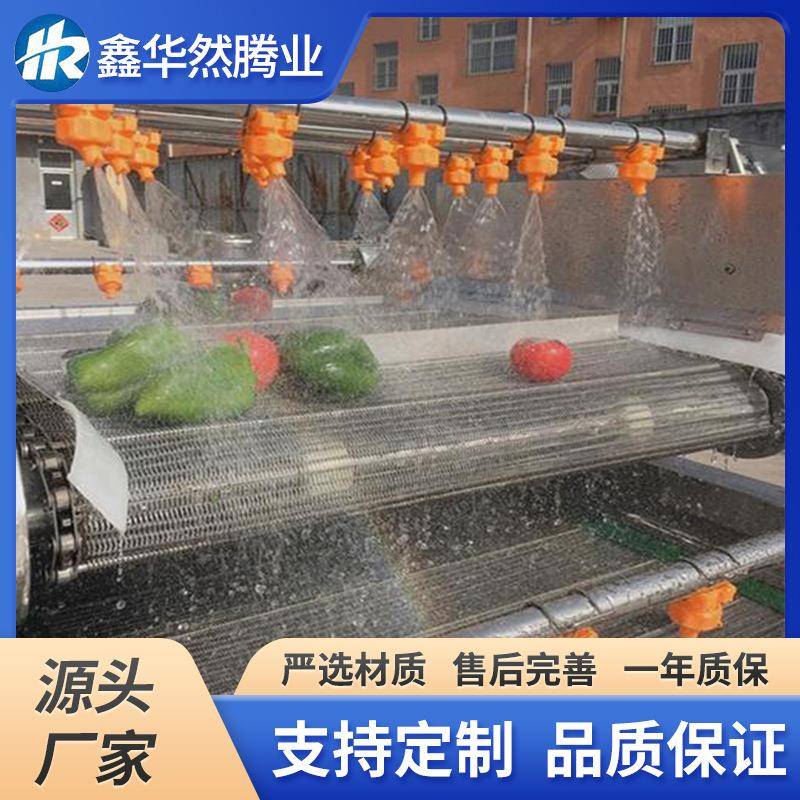 全自动加工清洗菠菜油菜设备连续式冲浪高压喷淋芹菜气泡清洗机