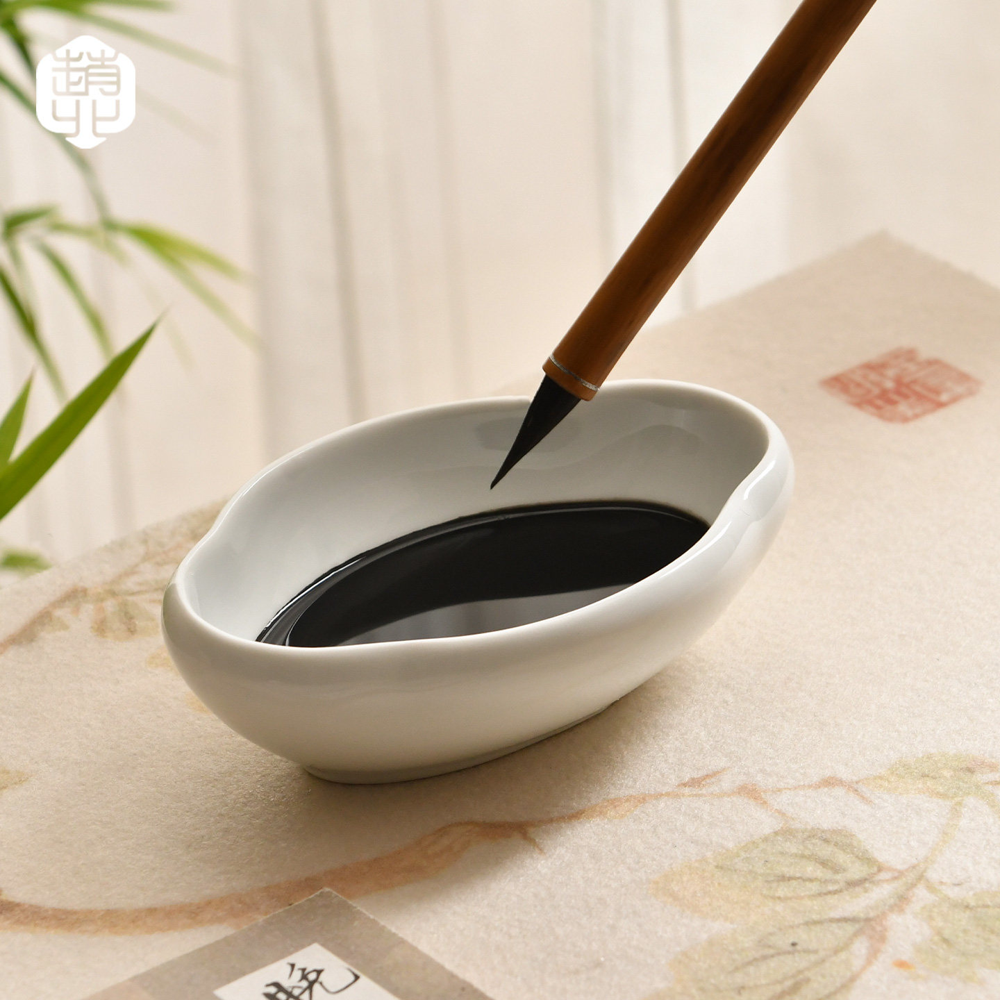 赵北祥云陶瓷墨碟书法墨碟