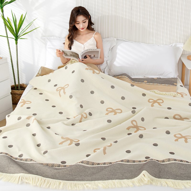 汉麻纱布盖毯四季新款单人双面毛巾被办公O室午睡全棉空调毯子