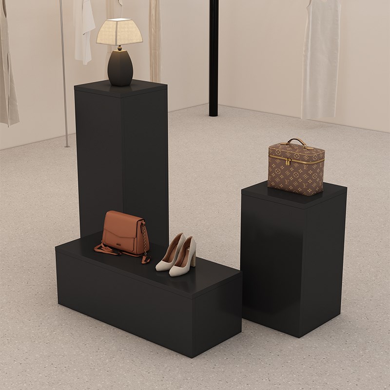 地台展示台服装店模特p橱窗底座定制饰品摆件陈列台洞石纹风增高
