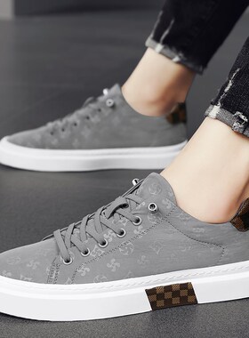 帆布男鞋春季2h025新款百搭休闲平板鞋夏季一脚蹬工作开车黑色布