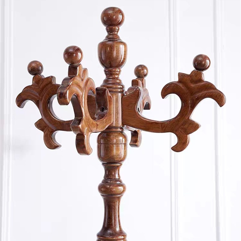 全实木挂衣架落地卧室p客厅简约衣架中式衣帽架单杆宾馆民宿置物