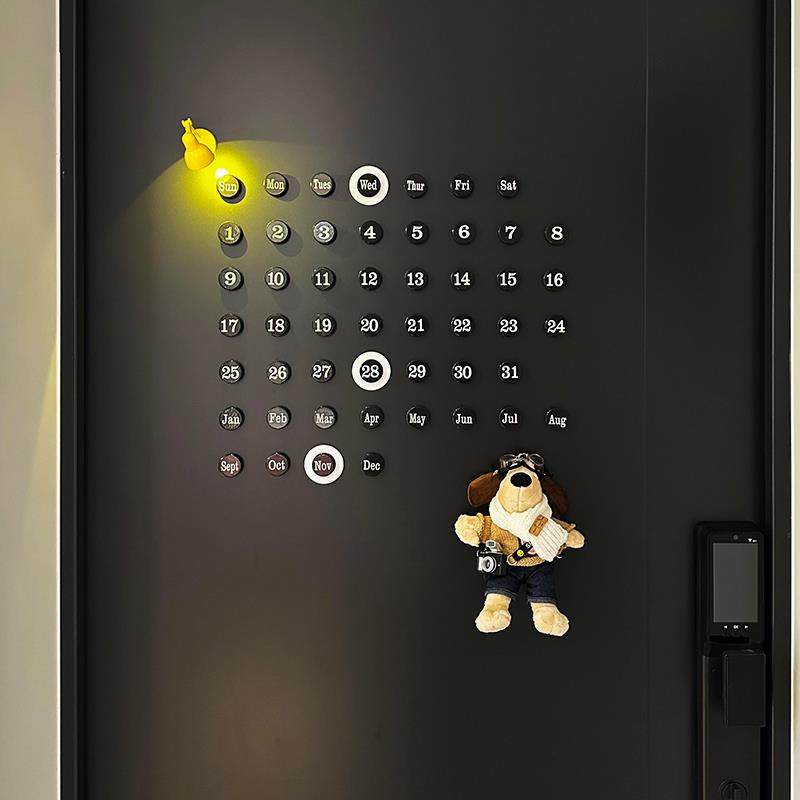 入户门磁吸日历磁吸门贴装饰冰箱贴diy配件创意台历磁贴个性创意