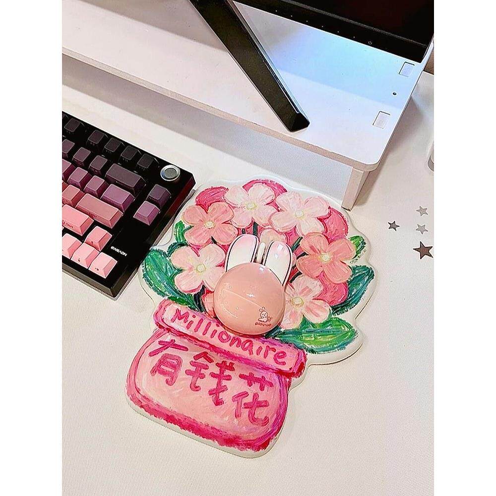 创意鼠标垫女生高颜值办公室桌面护腕垫宿舍家用电脑桌垫键盘手托