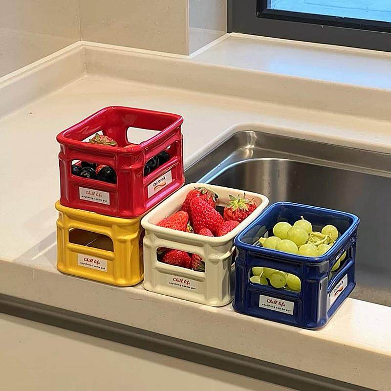 多巴胺果盘厅茶几家用精致高颜值水果筐茶包咖啡桌面收纳盒整理盒,餐饮具,果盆/果盘/果篮,淘宝优惠券,粉丝福利购,淘宝优惠卷