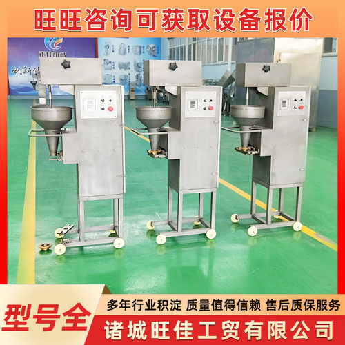 海鲜虾丸成型机 全自动香菇贡丸丸子机 鸡肉丸子加工蒸煮流水线