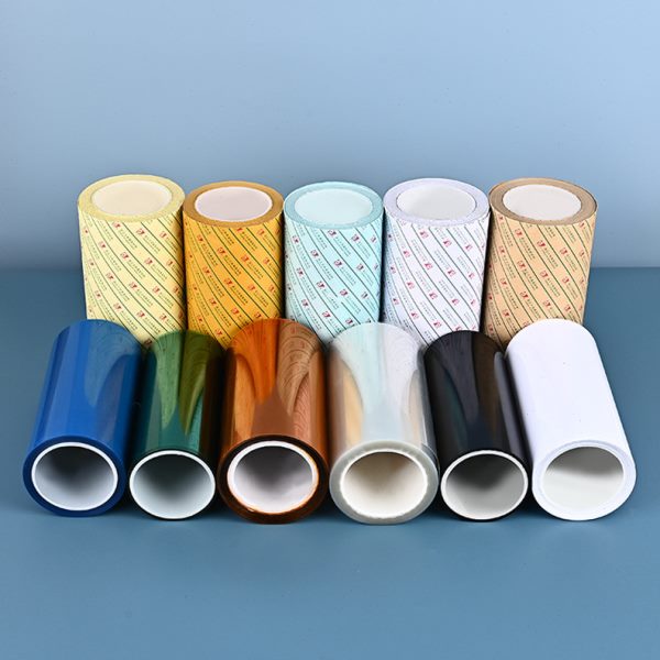 现货PET彩色离型膜 双面蓝色透明离型膜耐温氟素硅油膜