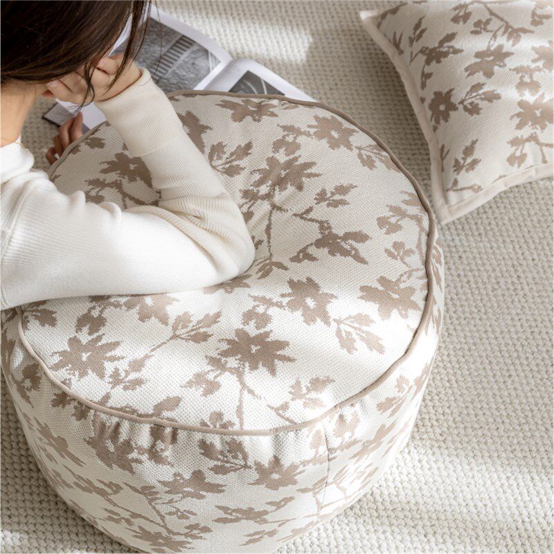 生活之盐影雪尼尔坐墩圆形蒲团豆袋懒人沙发客厅地毯坐垫凳