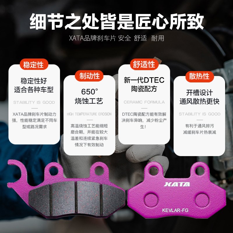 XATA陶瓷刹车片适用三阳SYM 小钢炮DRG BT 150 158前后改装碟刹皮