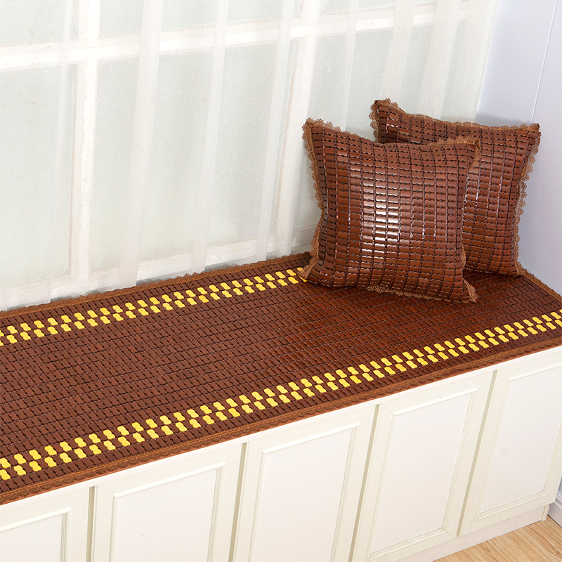 夏天麻将凉席沙发垫夏季款欧式竹席坐垫防滑M冰丝竹凉垫定做飘窗