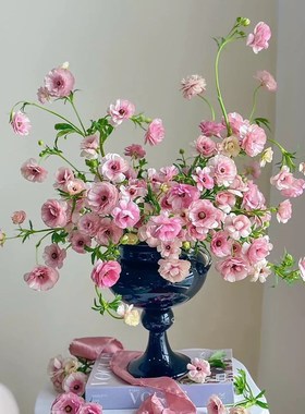 中古风intge黑色复古法式耳设计侘寂风艺术瓶装饰果盘