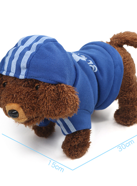 毛绒狗狗音乐仿真泰迪会叫动物会唱歌小狗学说话电动走路大号