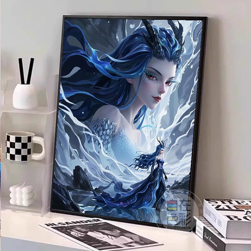 敖闰数字油画dgiy哪吒2之魔童闹海高级填充涂色丙烯油彩手绘填色