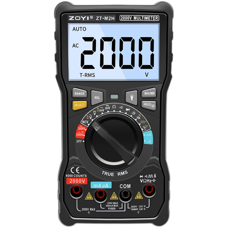 众仪ZT-M2H智能防烧数字万用表 交直流电流2KV高压矿场专用电容表