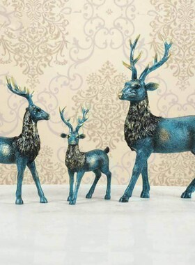创意鹿家庭室内装饰品新家屋里大厅房间卧室桌面温馨个性摆设