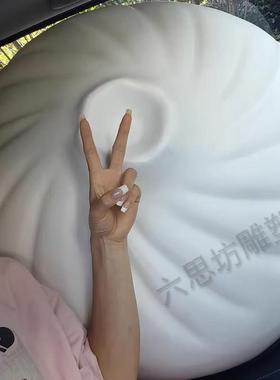 仿真大包子模型小红书同款摆摊车顶装饰大饺子摆件玻璃钢雕塑定制