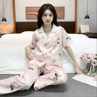 两件套装 睡衣女薄款 下单立减50 家居服可外穿春夏印花新款 爆款