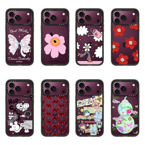 Best Wishes粉色蝴蝶勃艮第酒红色适用于苹果iPhone18/17ProMax卡通16pro磁吸手机壳15防摔14pm保护套MagSafe