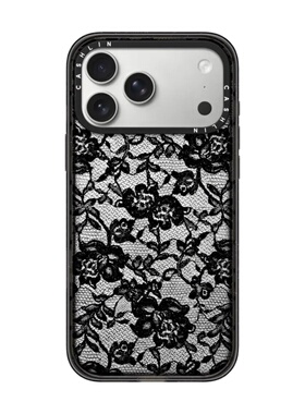 复古黑色蕾丝苹果17promax手机壳适用iphone16Pro明星同款辣妹暗黑15ProMax性感Magsafe磁吸14/13防摔保护套